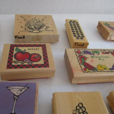 Various Food Wood Rubber Stamps Craft Card Art Making Wooden Stamps (see all pictures)