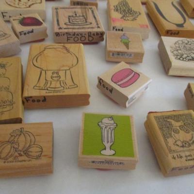Various Food Wood Rubber Stamps Craft Card Art Making Wooden Stamps (see all pictures)