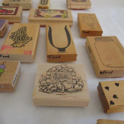 Various Food Wood Rubber Stamps Craft Card Art Making Wooden Stamps (see all pictures)