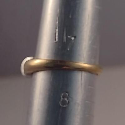 14 Karat Yellow Gold Diamond Ring- Size 7 1/2- Approx Total Weight 4.6 Grams (#55)