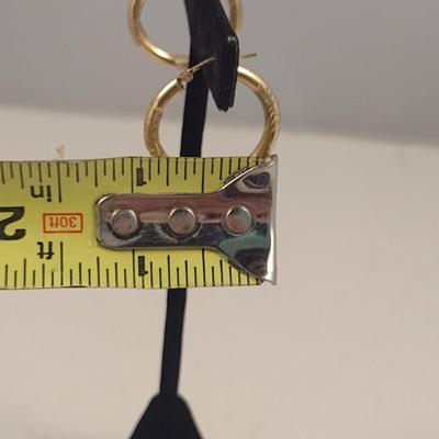 10 Karat Yellow Gold Earrings- Approx Total Weight 1.3 Grams (#56)