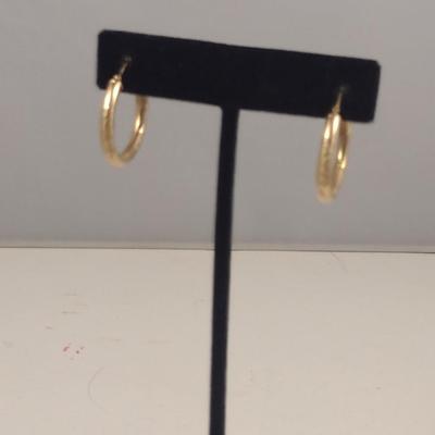10 Karat Yellow Gold Earrings- Approx Total Weight 1.3 Grams (#56)
