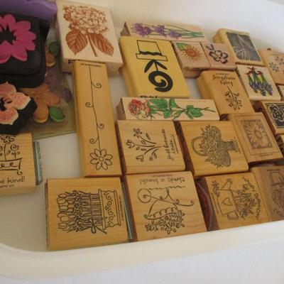 Various Flowers Wood Rubber Stamps Craft Card Art Making Wooden Stamp