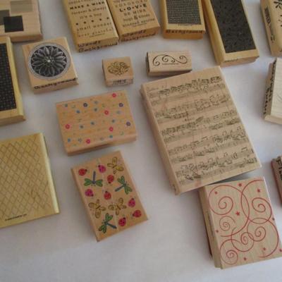 Various Backgrounds Wood Rubber Stamps Craft Card Art Making Wooden Stamps (see all pictures)