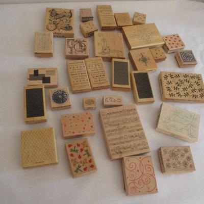 Various Backgrounds Wood Rubber Stamps Craft Card Art Making Wooden Stamps (see all pictures)