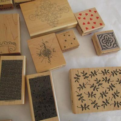 Various Backgrounds Wood Rubber Stamps Craft Card Art Making Wooden Stamps (see all pictures)