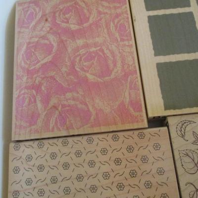 Various Backgrounds Wood Rubber Stamps Craft Card Art Making Wooden Stamps (see all pictures)