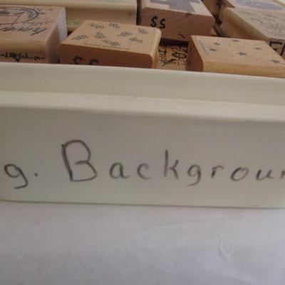 Various Backgrounds Wood Rubber Stamps Craft Card Art Making Wooden Stamps (see all pictures)