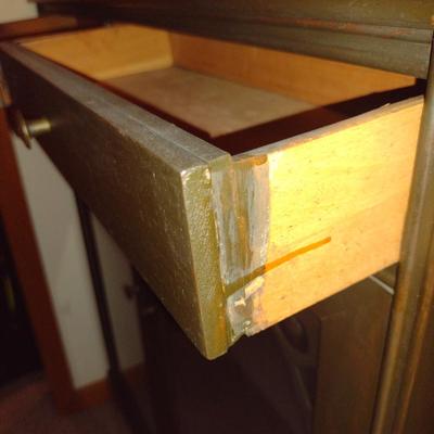 Wooden Two Drawer Book Cabinet- Approx 37 3/4" x 10" x 43 1/2" Tall