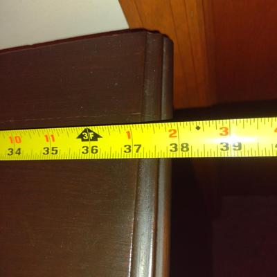 Wooden Two Drawer Book Cabinet- Approx 37 3/4" x 10" x 43 1/2" Tall