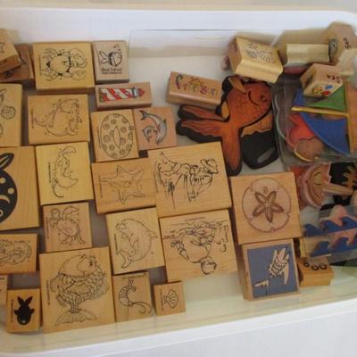 Various Sea Wood Rubber Stamps Craft Card Art Making Wooden Stamps (see all pictures)