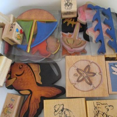 Various Sea Wood Rubber Stamps Craft Card Art Making Wooden Stamps (see all pictures)