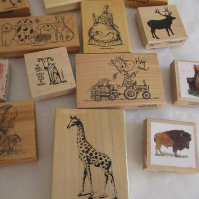 Various Animals Wood Rubber Stamps Craft Card Art Making Wooden Stamps