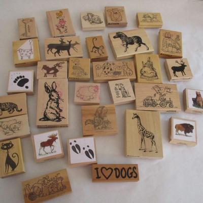 Various Animals Wood Rubber Stamps Craft Card Art Making Wooden Stamps