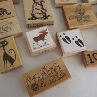 Various Animals Wood Rubber Stamps Craft Card Art Making Wooden Stamps