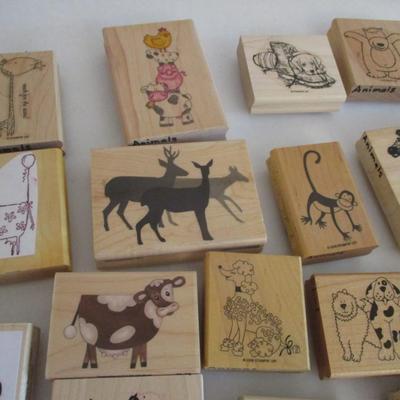 Various Animals Wood Rubber Stamps Craft Card Art Making Wooden Stamps