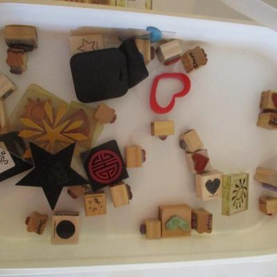 Various Shapes Wood Rubber Stamps Craft Card Art Making Wooden Stamps