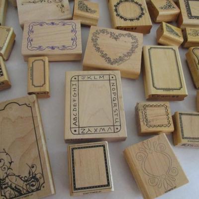 Various Frames Wood Rubber Stamps Craft Card Art Making Wooden Stamps (see all pictures)