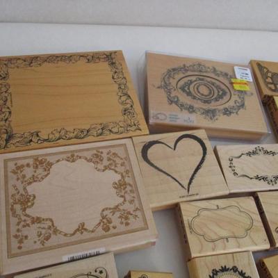 Various Frames Wood Rubber Stamps Craft Card Art Making Wooden Stamps (see all pictures)