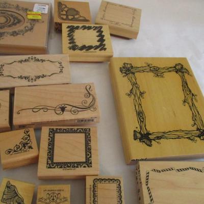 Various Frames Wood Rubber Stamps Craft Card Art Making Wooden Stamps (see all pictures)