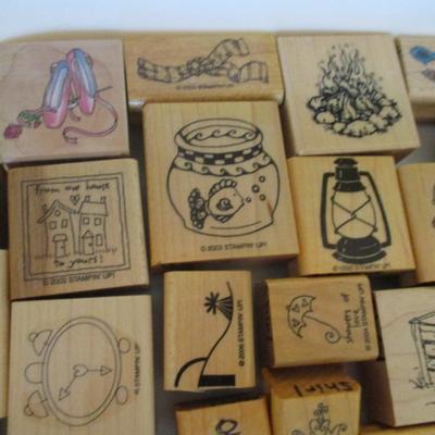Various Home Wood Rubber Stamps Craft Card Art Making Wooden Stamps