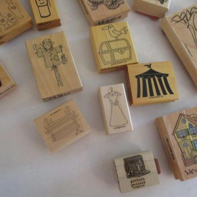 Various Home Wood Rubber Stamps Craft Card Art Making Wooden Stamps
