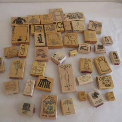 Various Home Wood Rubber Stamps Craft Card Art Making Wooden Stamps