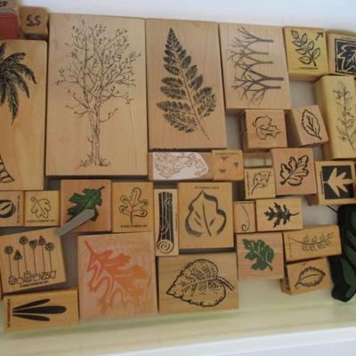 Various Leaves & Trees Home Wood Rubber Stamps Craft Card Art Making Wooden Stamps