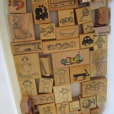 Various Toys & Children Wood Rubber Stamps Craft Card Art Making Wooden Stamps