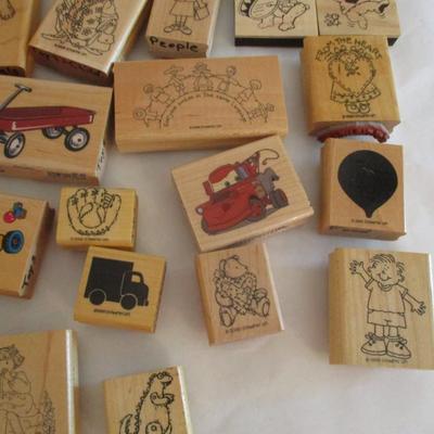 Various Toys & Children Wood Rubber Stamps Craft Card Art Making Wooden Stamps