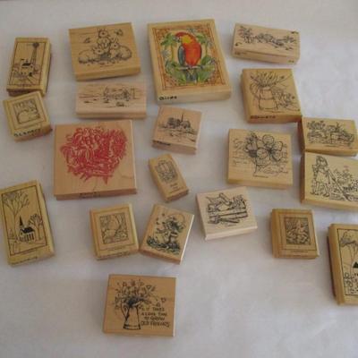 Various Scenery Wood Rubber Stamps Craft Card Art Making Wooden Stamps