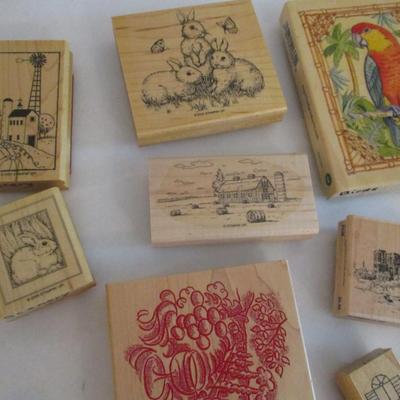 Various Scenery Wood Rubber Stamps Craft Card Art Making Wooden Stamps