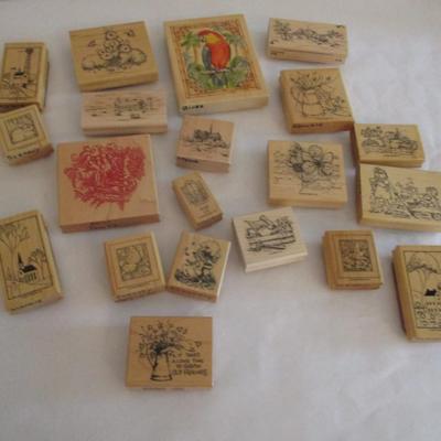 Various Scenery Wood Rubber Stamps Craft Card Art Making Wooden Stamps