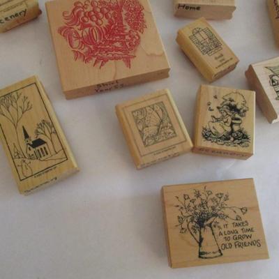 Various Scenery Wood Rubber Stamps Craft Card Art Making Wooden Stamps
