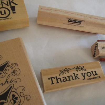 Various Thanks & Grateful Wood Rubber Stamps Craft Card Art Making Wooden Stamps