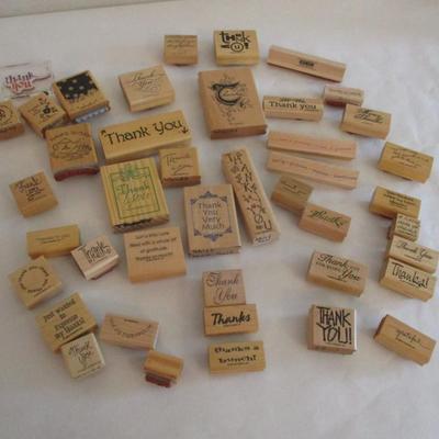 Various Thanks & Grateful Wood Rubber Stamps Craft Card Art Making Wooden Stamps