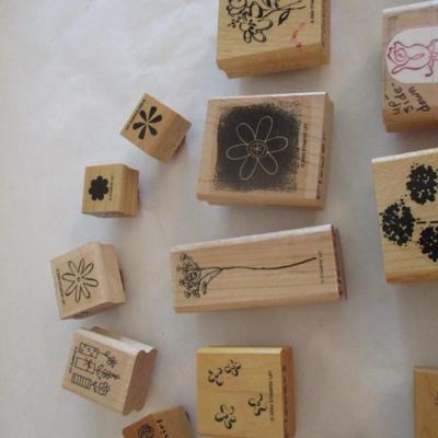 Various Small Flowers Wood Rubber Stamps Craft Card Art Making Wooden Stamps *see all photos)