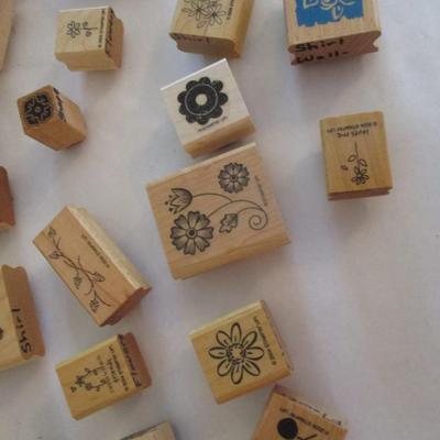 Various Small Flowers Wood Rubber Stamps Craft Card Art Making Wooden Stamps *see all photos)