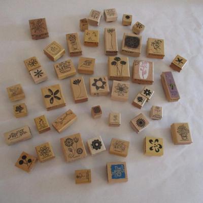 Various Small Flowers Wood Rubber Stamps Craft Card Art Making Wooden Stamps *see all photos)