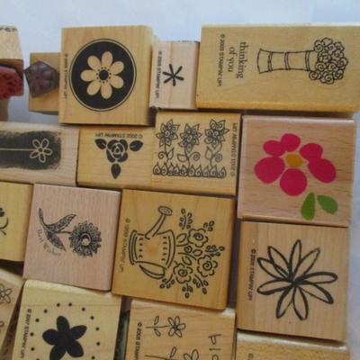 Various Small Flowers Wood Rubber Stamps Craft Card Art Making Wooden Stamps *see all photos)