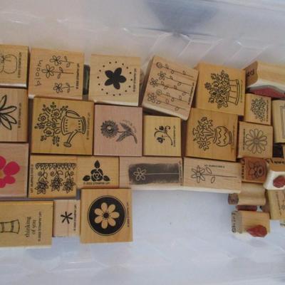 Various Small Flowers Wood Rubber Stamps Craft Card Art Making Wooden Stamps *see all photos)