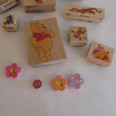 Various Disney Figures Wood Rubber Stamps Craft Card Art Making Wooden Stamps