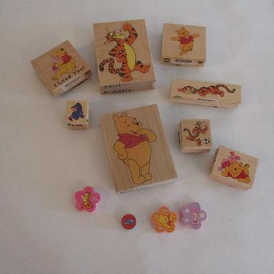 Various Disney Figures Wood Rubber Stamps Craft Card Art Making Wooden Stamps