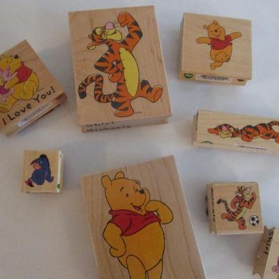 Various Disney Figures Wood Rubber Stamps Craft Card Art Making Wooden Stamps