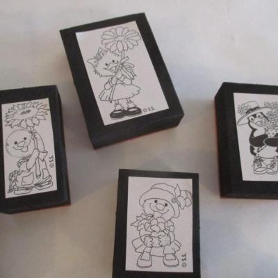 Various Animal Wood Rubber Stamps Craft Card Art Making Wooden Stamps