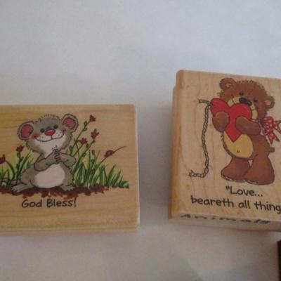 Various Animal Wood Rubber Stamps Craft Card Art Making Wooden Stamps