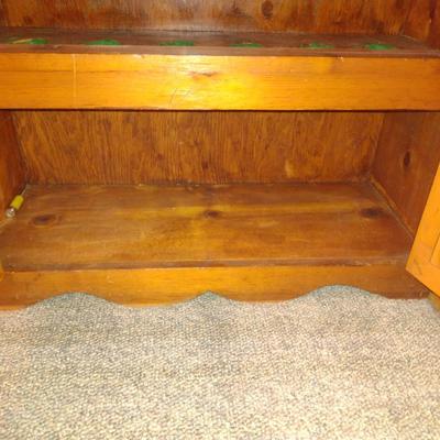Wooden Six Slot Sportsman's Cabinet with Glass Door- Approx 31 1/2" x 10 3/4" x 72" Tall