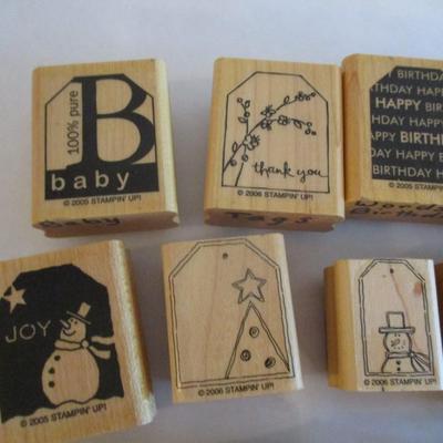 Various Wood Rubber Stamps Craft Card Art Making Wooden Stamps