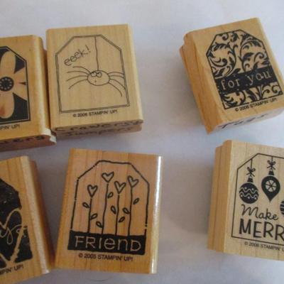 Various Wood Rubber Stamps Craft Card Art Making Wooden Stamps