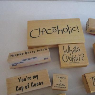 Various Wood Rubber Stamps Craft Card Art Making Wooden Stamps